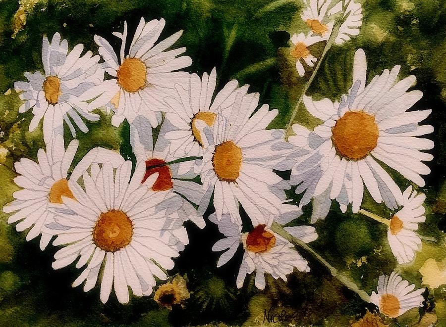 Daisy Painting - Nippon Daisy by Nicole Curreri