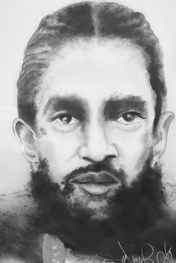Nipsey Drawing by Angie ONeal