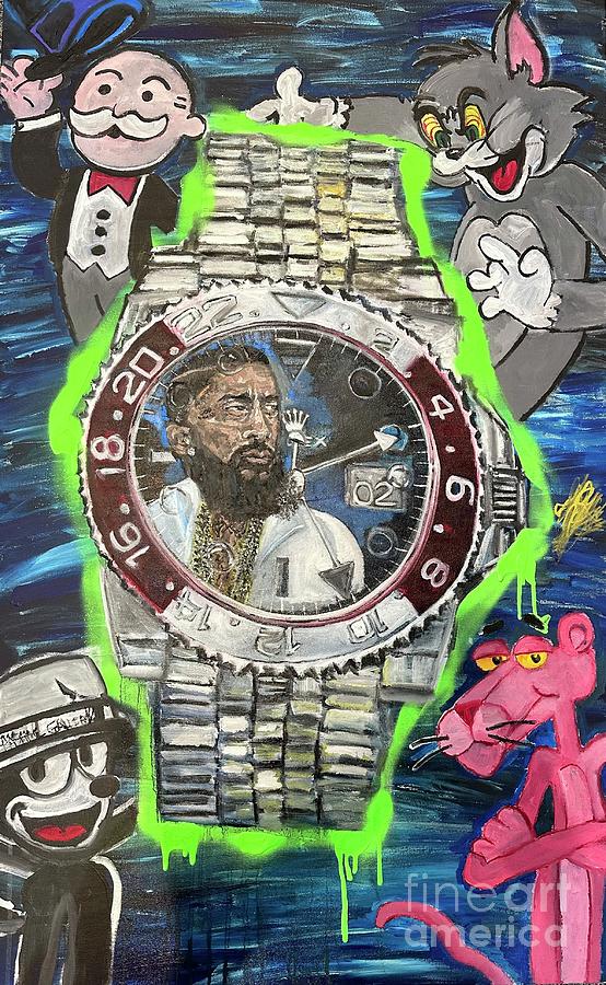 Nipsey Hussle And The 3 Cats Mixed Media