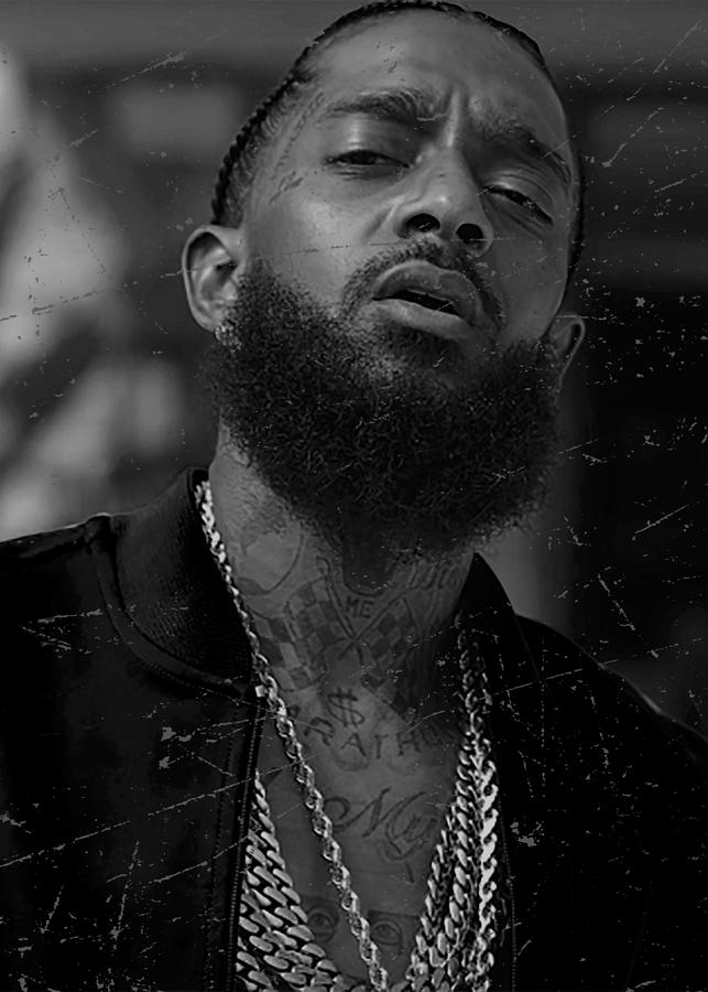 Nipsey Hussle Black and White Art Photograph by Nipsey Hussle