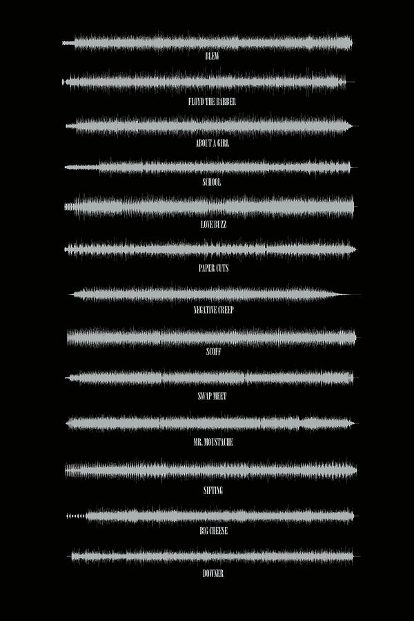 Nirvana Bleach sound wave art Digital Art by Soundwave Art - Fine Art  America