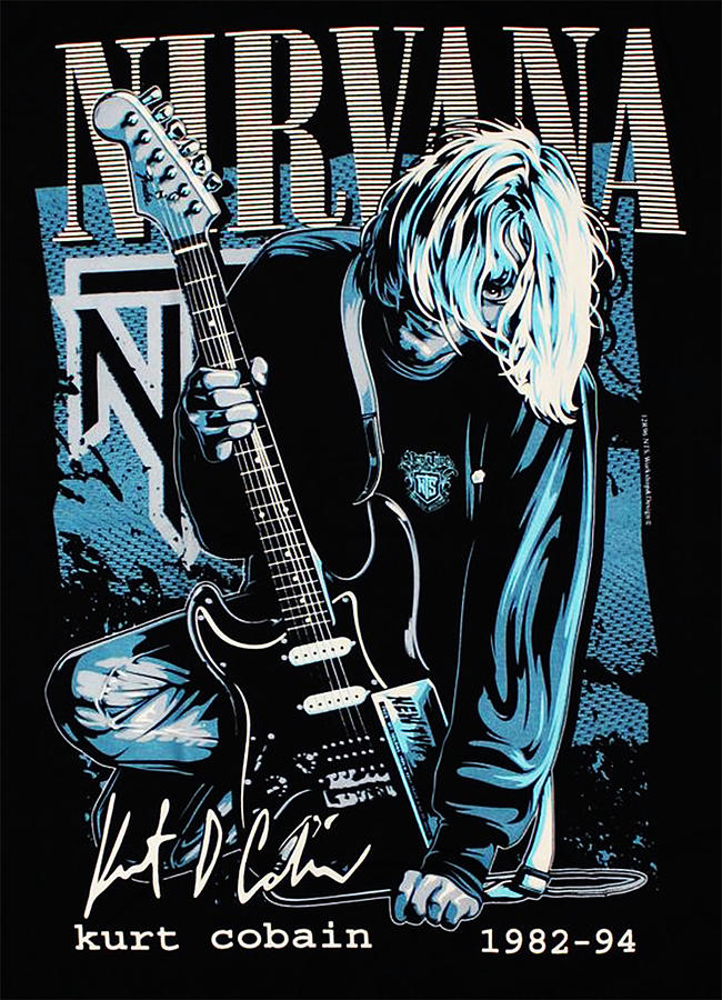 Nirvana Kurt Cobain Art 1982 - 1994 Digital Art By Silviyana Oktavia ...