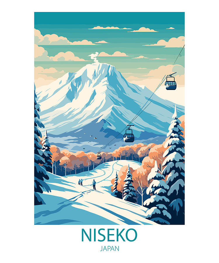 Grand Canyon National Park Mixed Media - Niseko Japan by Travel Posters