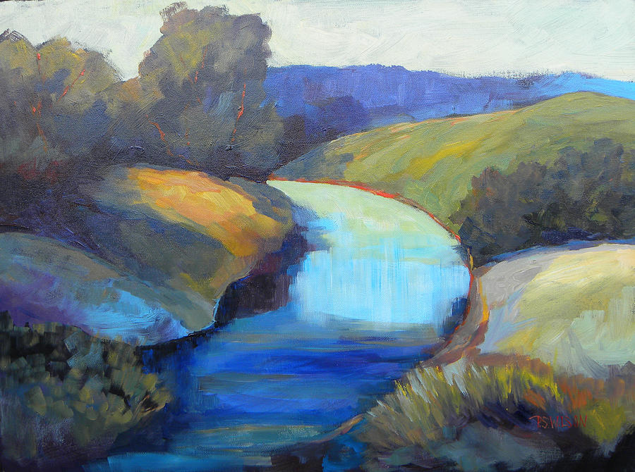 Nisqually Blue Painting by Peggy Wilson
