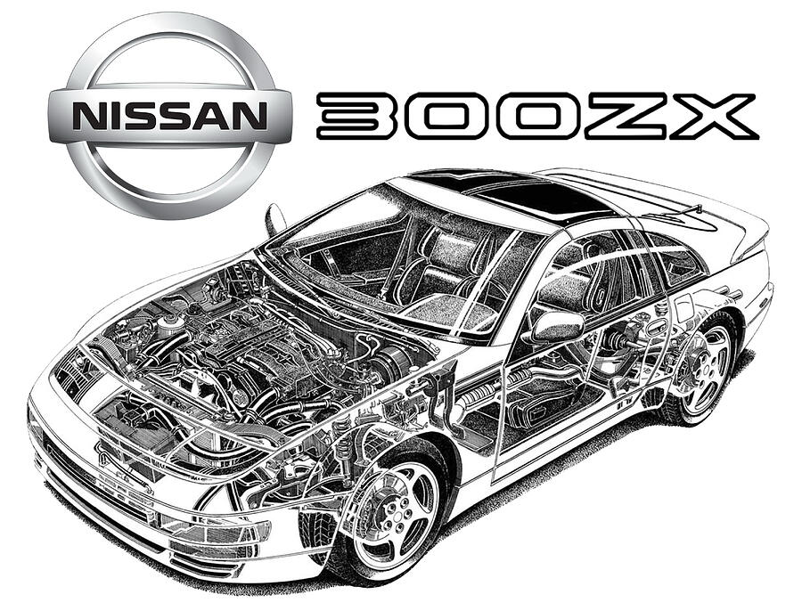 Nissan 300zx Car Drawings