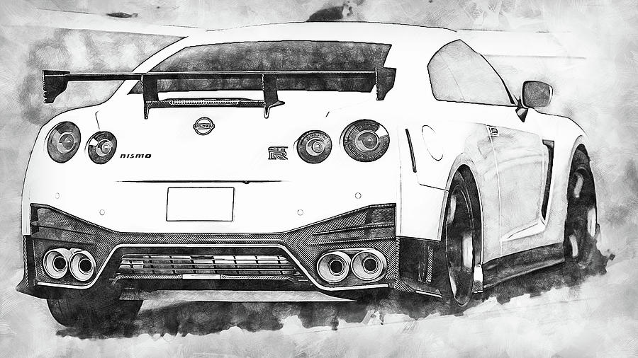 Featured image of post Gtr Drawing Back Learn how to draw nissan gtr r35 pictures using these outlines or print just for coloring