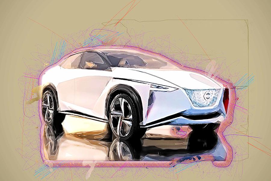 Nissan Imx 2017 Cars Electric Crossovers Mixed Media By Ola Kunde