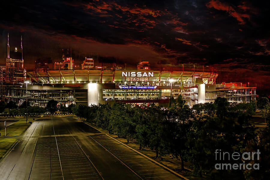 Nissan Stadium at Night Photograph by Shelia Hunt