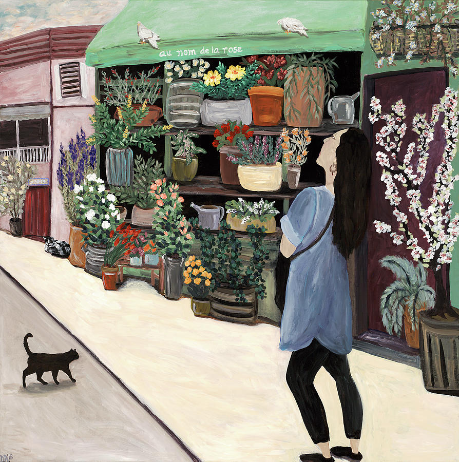 Cat Painting - Nita in St. Germain by Deborah Eve ALASTRA