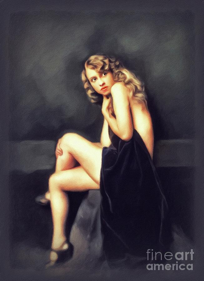 Nita Naldi, Vintage Actress Painting by Esoterica Art Agency