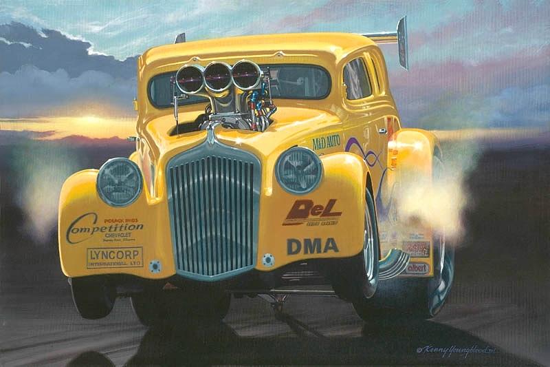 Nitro Gasser Painting by Kenny Youngblood