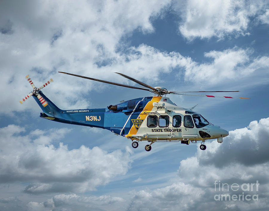 NJSP Helicopter Photograph by Nick Zelinsky Jr