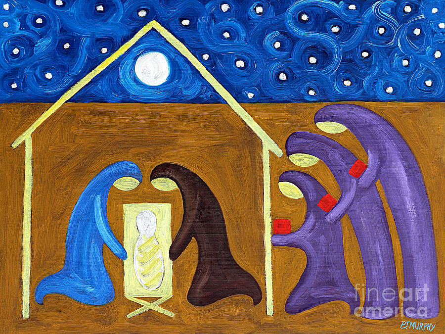 Winter Painting - The Nativity by Patrick J Murphy