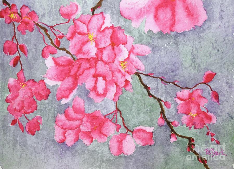 No. 3 Cherry Blossoms Painting by Barrie Stark
