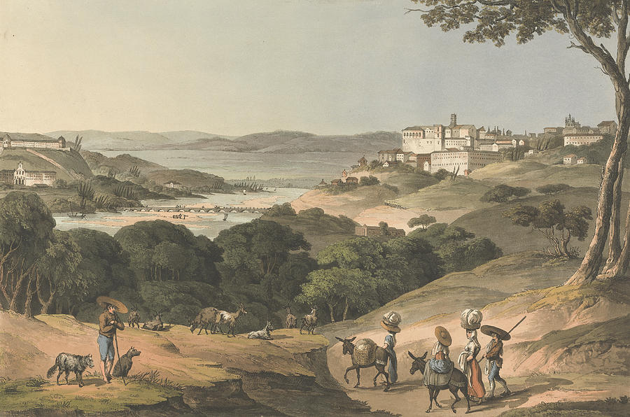 No 3 City of Coimbra on the Mondego in 1810 Relief by Charles Turner