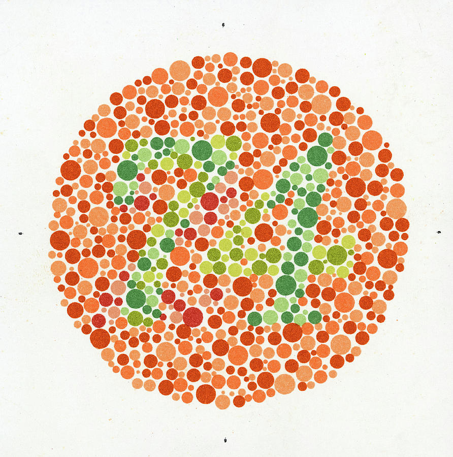 No. 74, Eight Ishihara Charts for Testing Colour Blindness Painting by