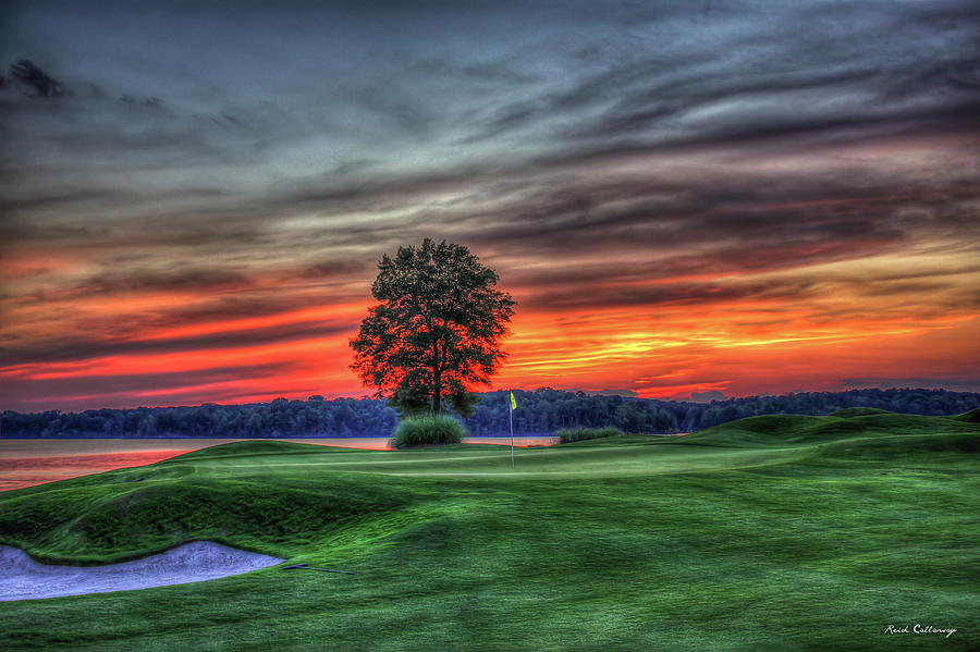 No Better Day Sunset 7 The Landing Reynolds Plantation Golf Landscape Art Photograph by Reid Callaway