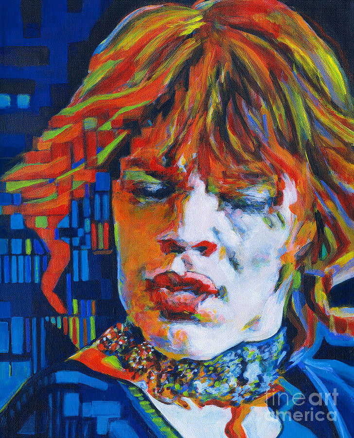 No Chance To Fade Away. Inspired by Mick Jagger Painting by Tanya Filichkin