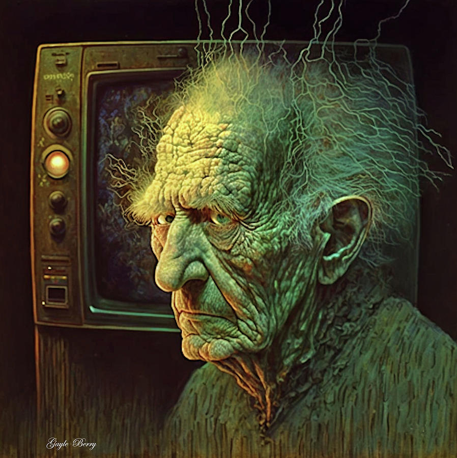 Surrealism Digital Art - No Damn Cable by Gayle Berry