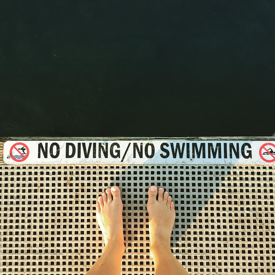 No Diving/No Swimming Photograph by Tegra Stone Nuess