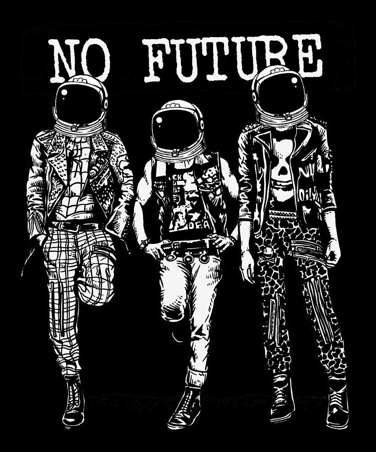 No Future Punk Astronaut Style Design Digital Art by Gamikaze | Pixels