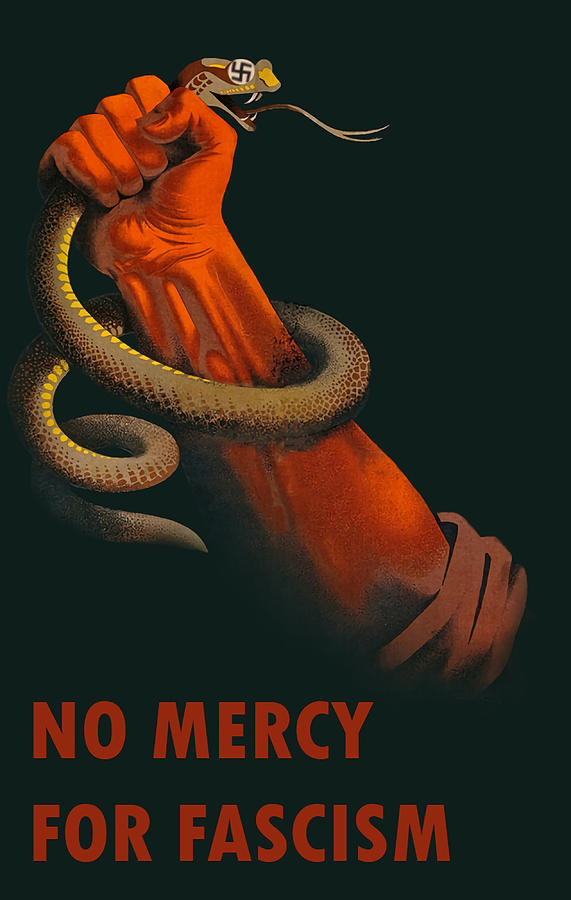 No Mercy for Fascism AntiFascist Art Painting by Chapman Abbie | Pixels