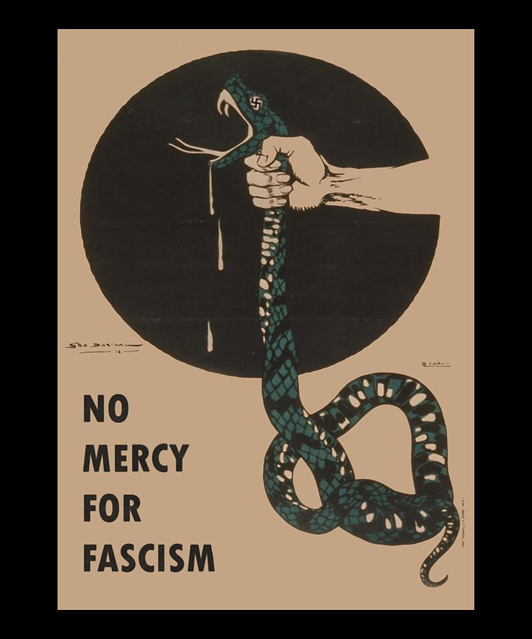 Nazi Digital Art - No Mercy For Fascism by More Muca