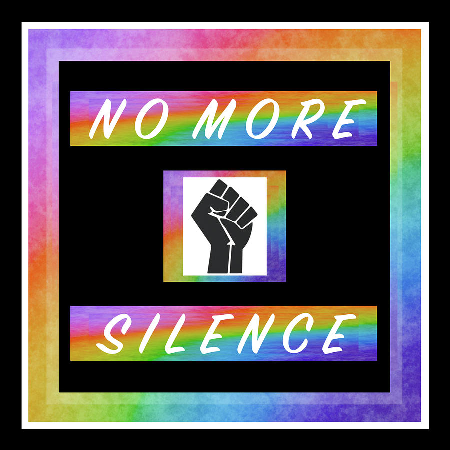 No More Silence Square - R7W Digital Art by Artistic Mystic