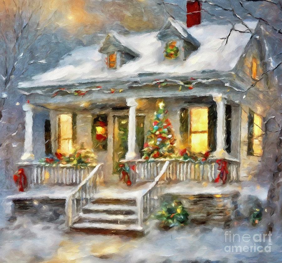 No Place Like Home For The Holidays Digital Art by Lauries Intuitive