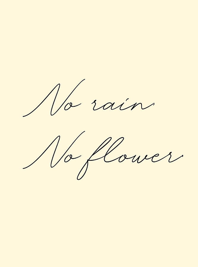 No Rain No Flowers Poster green 80s Painting by Thomas Shaw - Fine Art ...