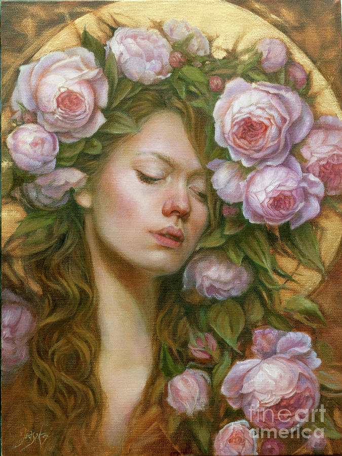 Flower Painting - No Title 0123 by Graszka Paulska
