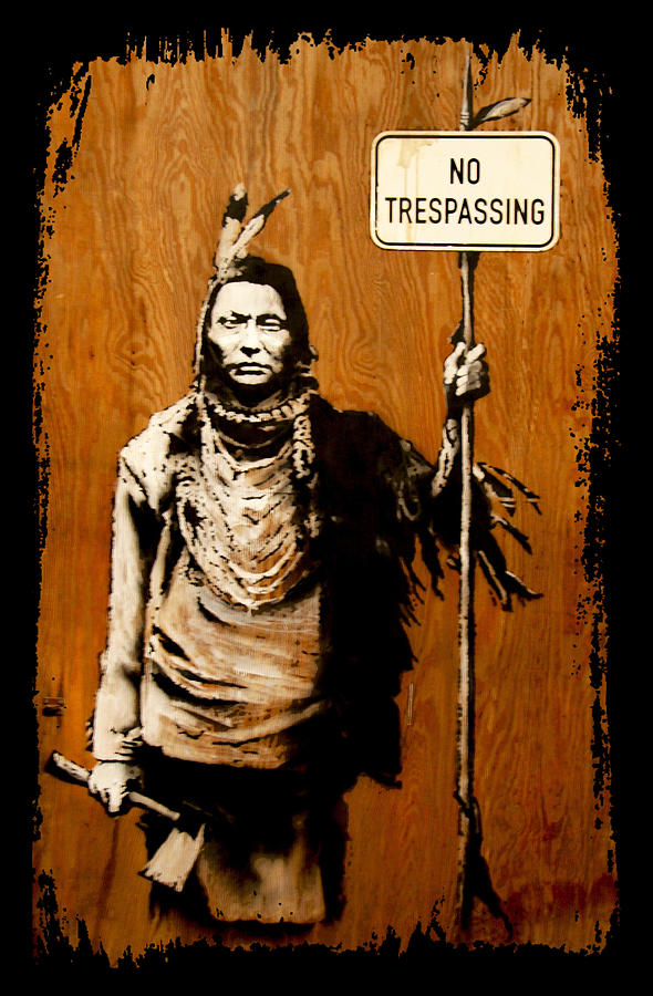 No Trespassing Painting by My Banksy