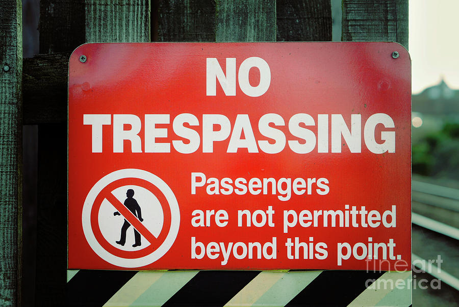 No trespassing sign Photograph by Tom Gowanlock