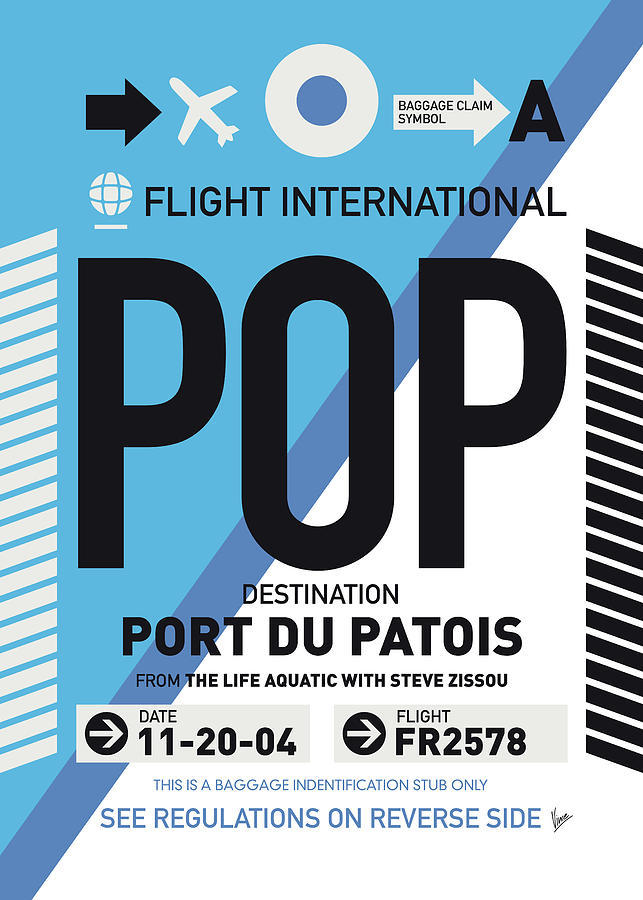 No001 MY Port du Patois Luggage Tag Poster Digital Art by Chungkong Art