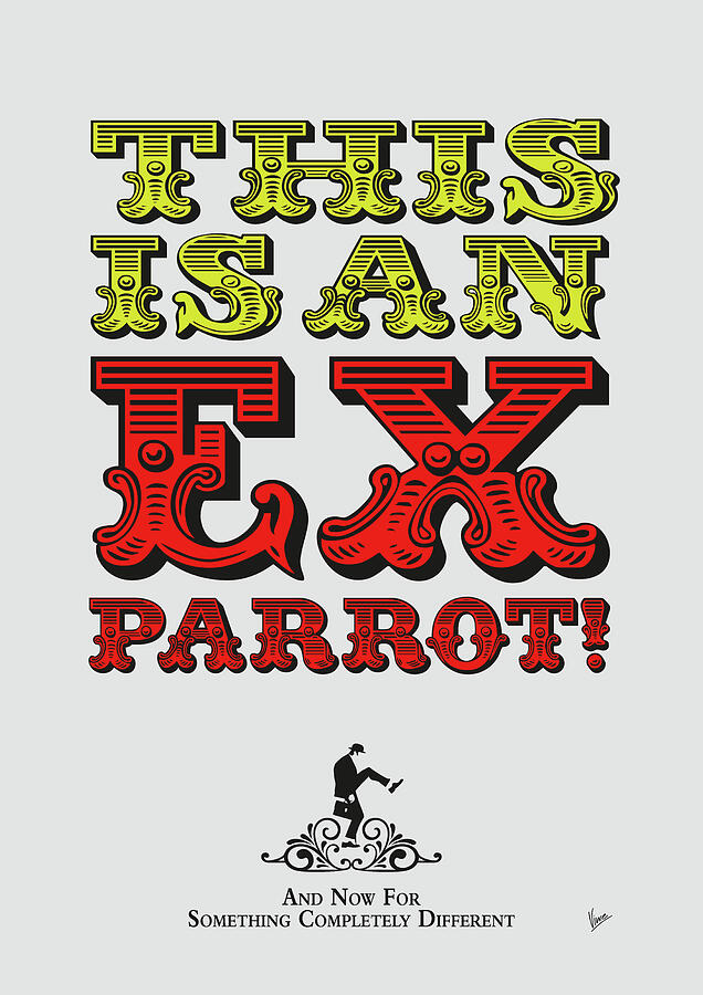Parrot Digital Art - No01 My Silly Quote Poster by Chungkong Art