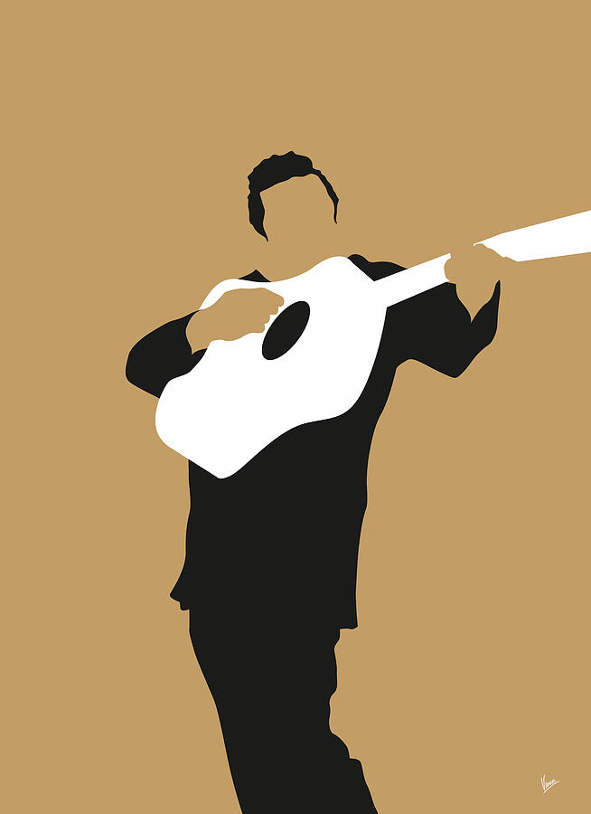 Music Digital Art - No010 MY Johnny Cash-MMuP-notxt by Chungkong Art
