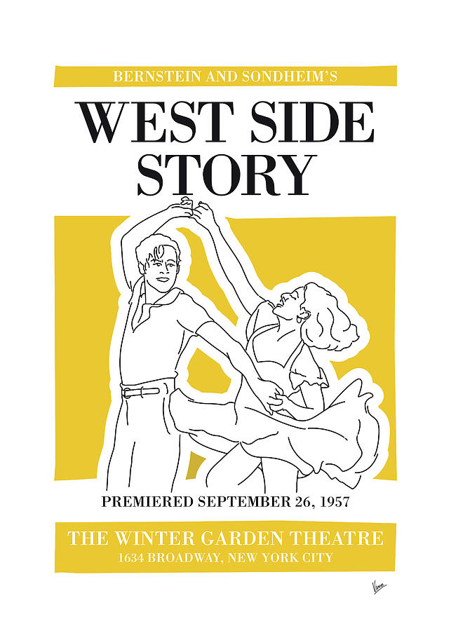 No011 MY West Side Story musical poster Digital Art by Chungkong Art