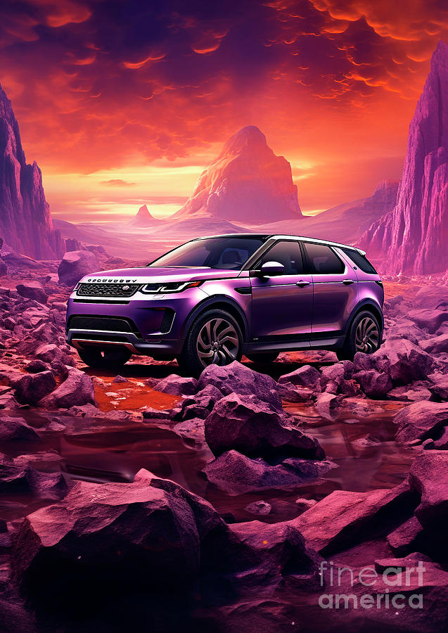Car Drawing - No01319 Land Rover Discovery Sport by Clark Leffler