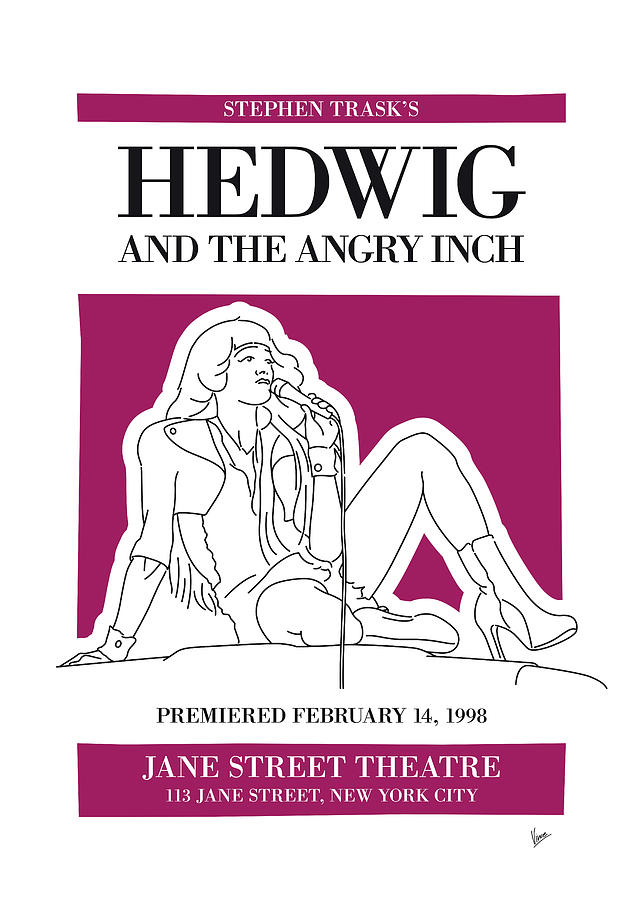 No029 MY Hedwig and the Angry Inch musical poster Digital Art by Chungkong Art