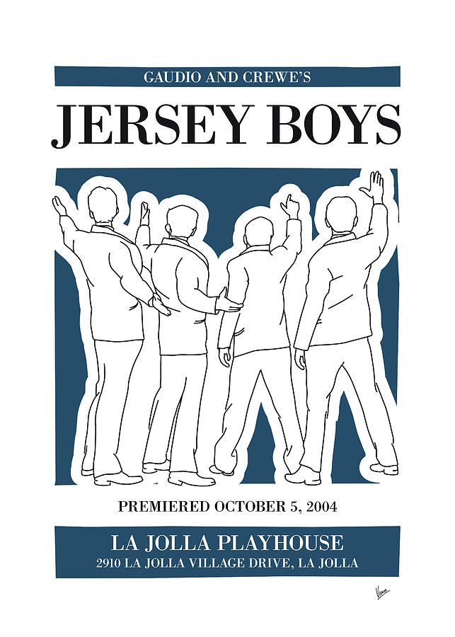 No034 MY Jersey Boys musical poster Digital Art by Chungkong Art