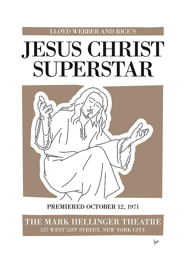 No039 MY Jesus Christ Superstar musical poster Digital Art by Chungkong Art