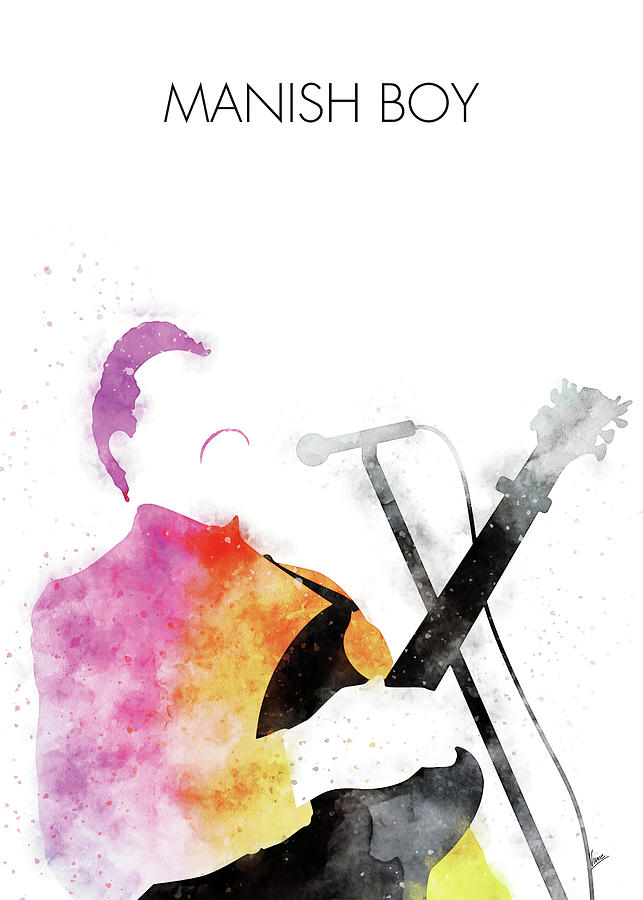 Music Digital Art - No061 MY Muddy Waters Watercolor Music poster by Chungkong Art