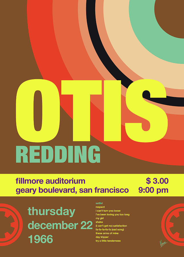 No079 MY Otis Redding Concert Poster Digital Art by Chungkong Art