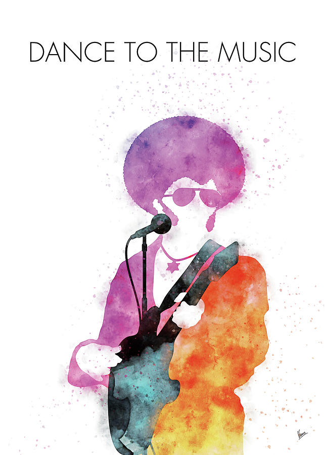 No088 MY Sly and the Family Stone Watercolor Music poster Digital Art by Chungkong Art