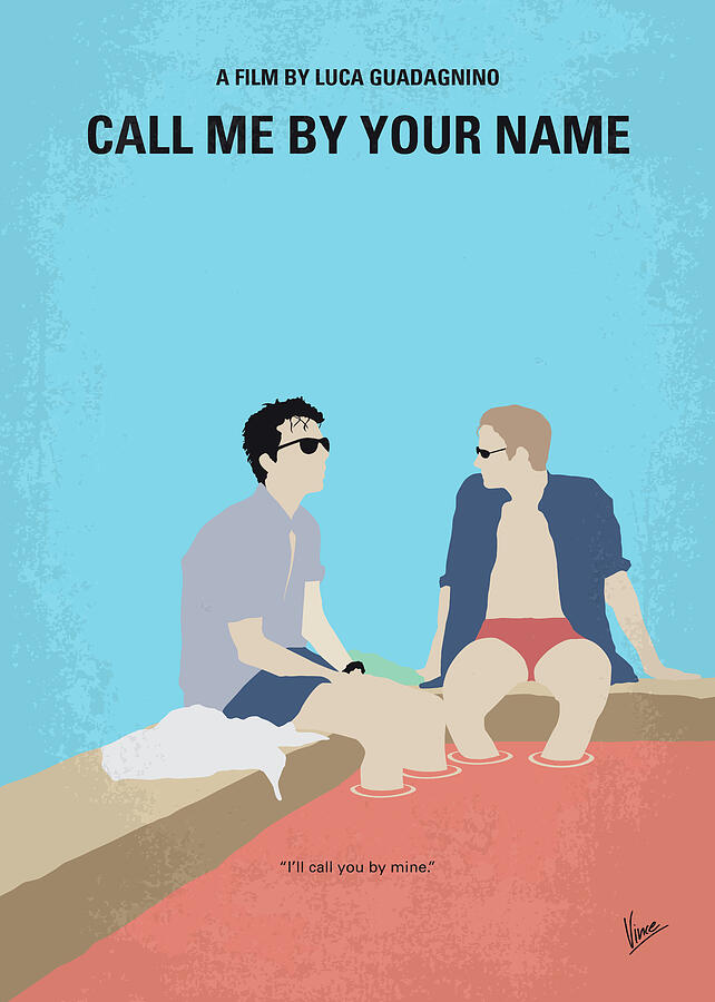 No1124 My Call Me by Your Name minimal movie poster Digital Art by Chungkong Art