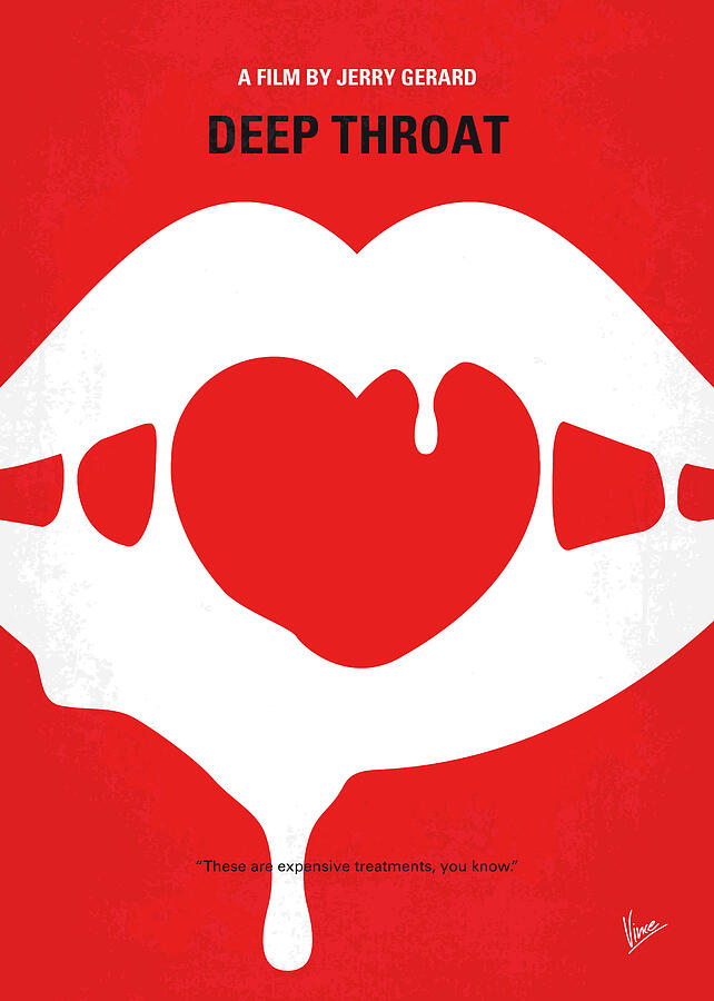 Hollywood Digital Art - No1140 My Deep Throat minimal movie poster by Chungkong Art