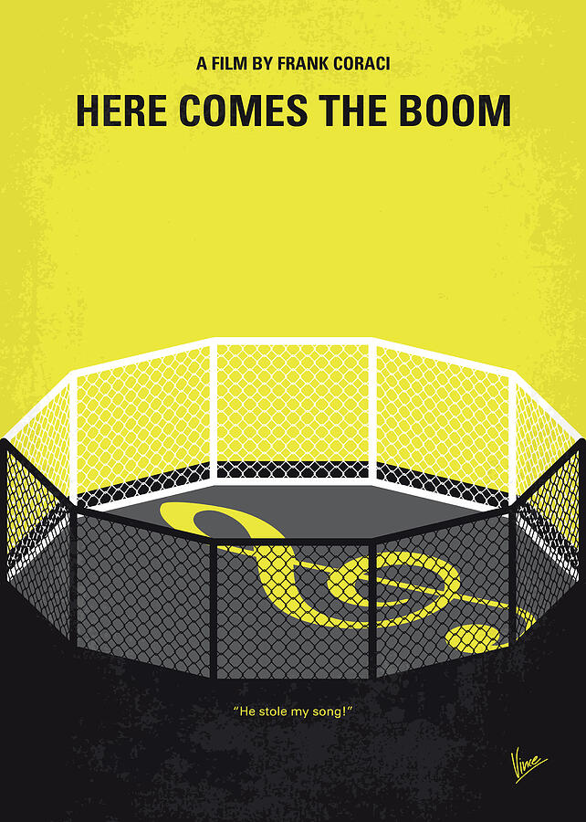 No1142 My Here Comes the Boom minimal movie poster Digital Art by Chungkong Art