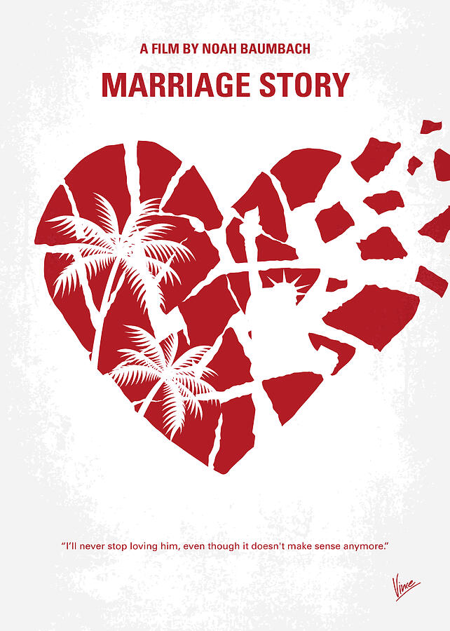 No1159 My Marriage Story minimal movie poster Digital Art by Chungkong Art