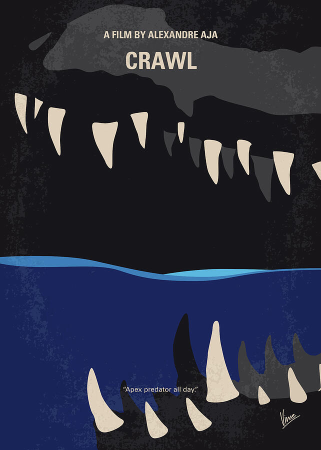 Crocodile Digital Art - No1174 My Crawl minimal movie poster by Chungkong Art