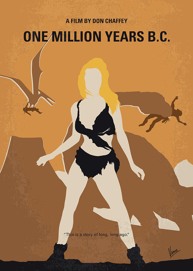 No1189 My One Million Years BC minimal movie poster Digital Art by Chungkong Art
